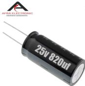 Electrolit capacitor 25V 820UF 174x178 - افرا الکترونیک