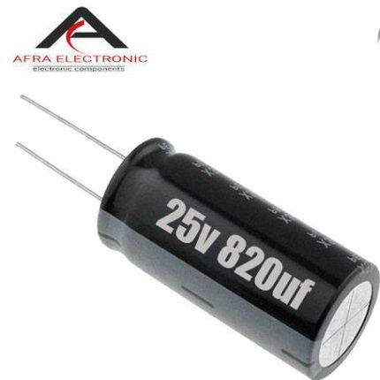 Electrolit capacitor 25V 820UF 430x430 - خازن الکترولیت 25 ولت 820 میکروفاراد