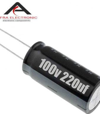 خازن الکترولیت 100 ولت 220 میکروفاراد 1 339x387 - افرا الکترونیک