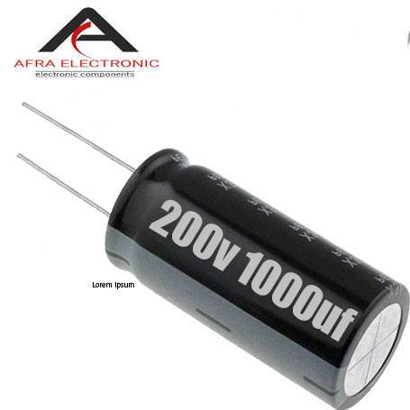 خازن الکترولیت 200 ولت 1000 میکروفاراد 1 - افرا الکترونیک